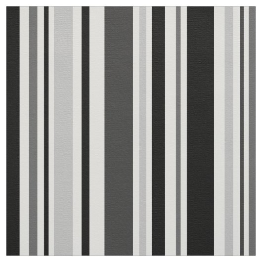 Modernes Graues, schwarz, Weiß Stripes Stoff (Muster)