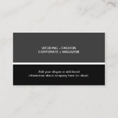 Modernes graues Schwarzes Visitenkarte (Rückseite)