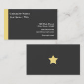 Modernes Graues und gelb Visitenkarte (Vorne/Hinten)