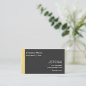 Modernes Graues und gelb Visitenkarte (Stehend Vorderseite)