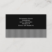 Modernes Graues und Schwarzes Design Visitenkarte (Rückseite)