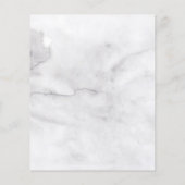 Modernes graues Wasserfarben-Waschsalon-Menü (Rückseite)