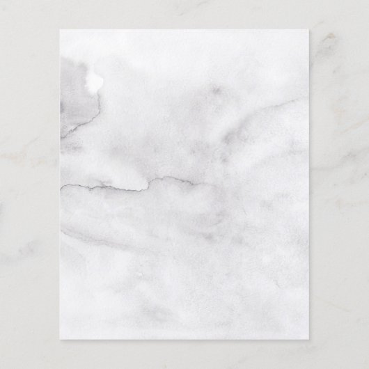 Modernes graues Wasserfarben-Waschsalon-Menü (Rückseite)