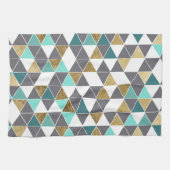 Modernes graues Weiß aquamarin und Handtuch (Horizontal)