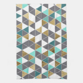 Modernes graues Weiß aquamarin und Handtuch (Vertikal)