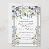 Modernes graugelbes Brautparty Einladung (Vorderseite)