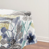 Modernes graugelbes, florales Wasserfarbmuster Tischdecke (Beispiel)