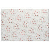 Modernes Graukorallenrosa Personalisiert Foxmuster Stoff (Fat Quarter (45,7 x 55,9 cm))