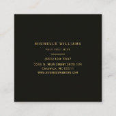 Modernes Grauleaf Abstrakt Quadratische Visitenkarte (Rückseite)