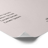 Modernes Graupreislisten-Poster Poster (Ecke)