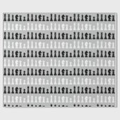 Modernes Grauschachspiel-Muster Geschenkpapier (Flach)