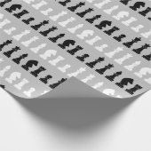 Modernes Grauschachspiel-Muster Geschenkpapier (Ecke)