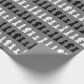 Modernes Grauschachspiel-Muster Geschenkpapier (Ecke)