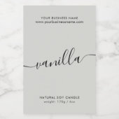 Modernes Grauskriptkronenlabel Lebensmitteletikett (Einzelnes Label)