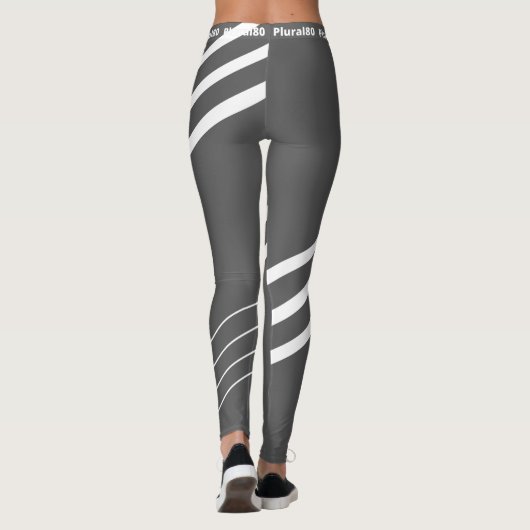 Modernes Grauweißtraining Leggings (Rückseite)