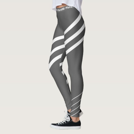 Modernes Grauweißtraining Leggings (Links)