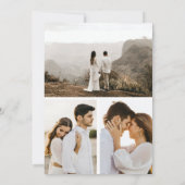 Modernes Gray Arch Botanisches Drehbuch 3 Foto Hoc Einladung (Rückseite)