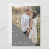 Modernes Gray Arch Foto Hochzeit rettet das Datum Save The Date (Vorderseite)