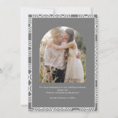 Modernes Gray Arch Foto Hochzeit rettet das Datum Save The Date (Rückseite)