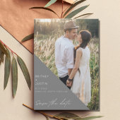 Modernes Gray Arch Foto Hochzeit rettet das Datum Save The Date