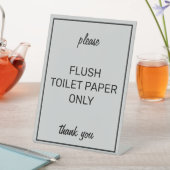 Modernes Gray Bad Septic Pedestzeichen Sockelschild (In Situ)