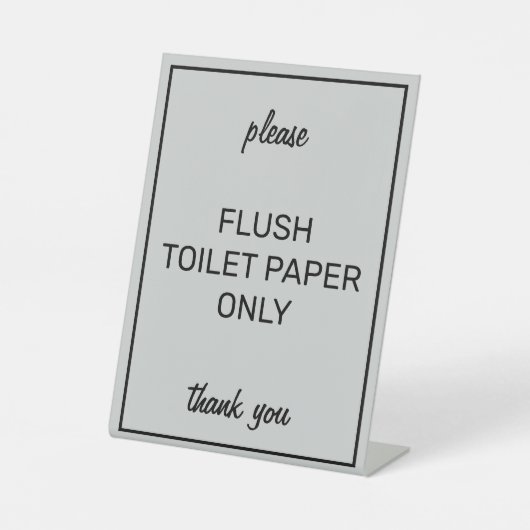 Modernes Gray Bad Septic Pedestzeichen Sockelschild (Vorderseite)