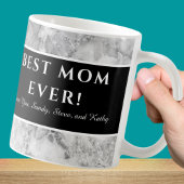 Modernes Gray "Beste Mutter aller Zeiten" Muttersc Kaffeetasse