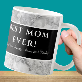 Modernes Gray "Beste Mutter aller Zeiten" Muttersc Kaffeetasse
