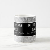 Modernes Gray "Beste Mutter aller Zeiten" Muttersc Kaffeetasse (Mittel)