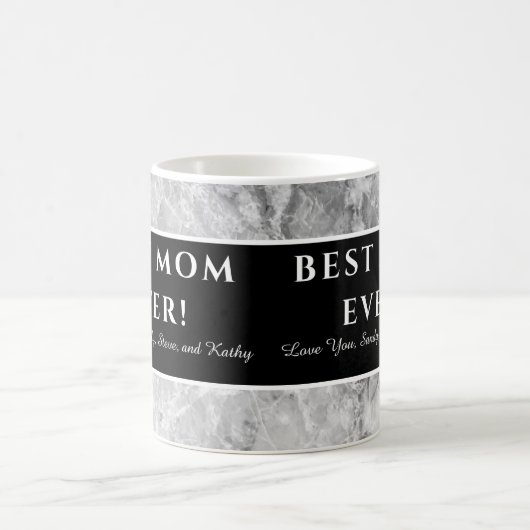 Modernes Gray "Beste Mutter aller Zeiten" Muttersc Kaffeetasse (Mittel)