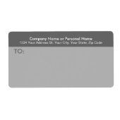 Modernes Gray Business-Mailing-Label (Vorne)