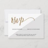 Modernes Gray Gold UAWG No mailing Reservierungsor RSVP Karte (Vorderseite)