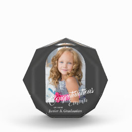 Modernes Gray Herzlichen Glückwunsch JK Grad Ankün Fotoblock