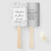 Modernes Gray-Hochzeitsprogramm Fächer (Vorne und Hinten)