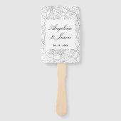 Modernes Gray-Hochzeitsprogramm Fächer (Vorderseite)