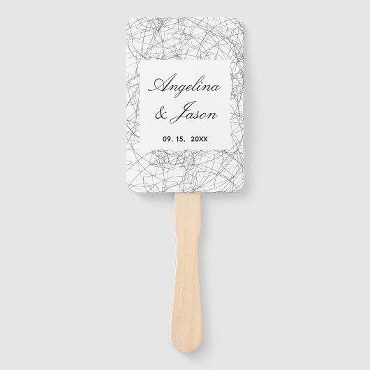 Modernes Gray-Hochzeitsprogramm Fächer (Vorderseite)