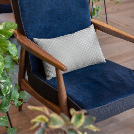 Modernes Gray Polka Dots Muster Lendenkissen