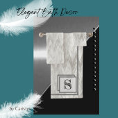 Modernes Gray Shades Monogramed Badhandtuch Set