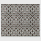 Modernes Gray Sleek Hexagon Handsome Geschenkpapier (Flach)