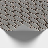 Modernes Gray Sleek Hexagon Handsome Geschenkpapier (Ecke)