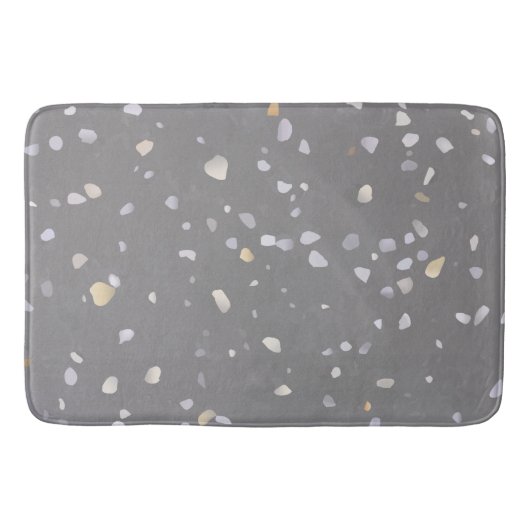 Modernes Gray Terrazzo Badematte (Vorderseite)