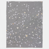 Modernes Gray Terrazzo Fleecedecke (Vorderseite)
