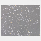 Modernes Gray Terrazzo Fleecedecke (Vorderseite (Horizontal))