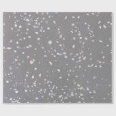 Modernes Gray Terrazzo Geschenkpapier (Flach)