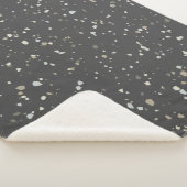 Modernes Gray Terrazzo Muster Sherpadecke (3/4)
