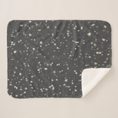 Modernes Gray Terrazzo Muster Sherpadecke (Vorderseite (Horizontal))