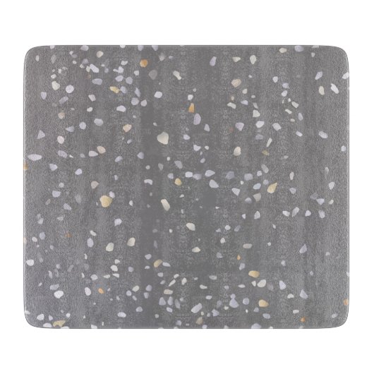 Modernes Gray Terrazzo Schneidebrett (Vorderseite)