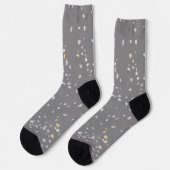 Modernes Gray Terrazzo Socken (Linkes Detail)
