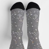 Modernes Gray Terrazzo Socken (Oben)