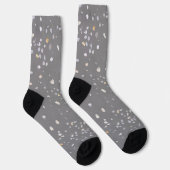 Modernes Gray Terrazzo Socken (Rechts)